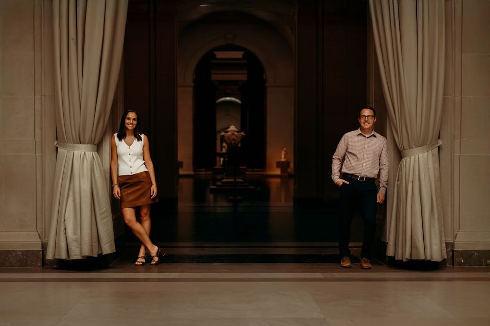 A couple during a DC Engagement at the National Galleria.