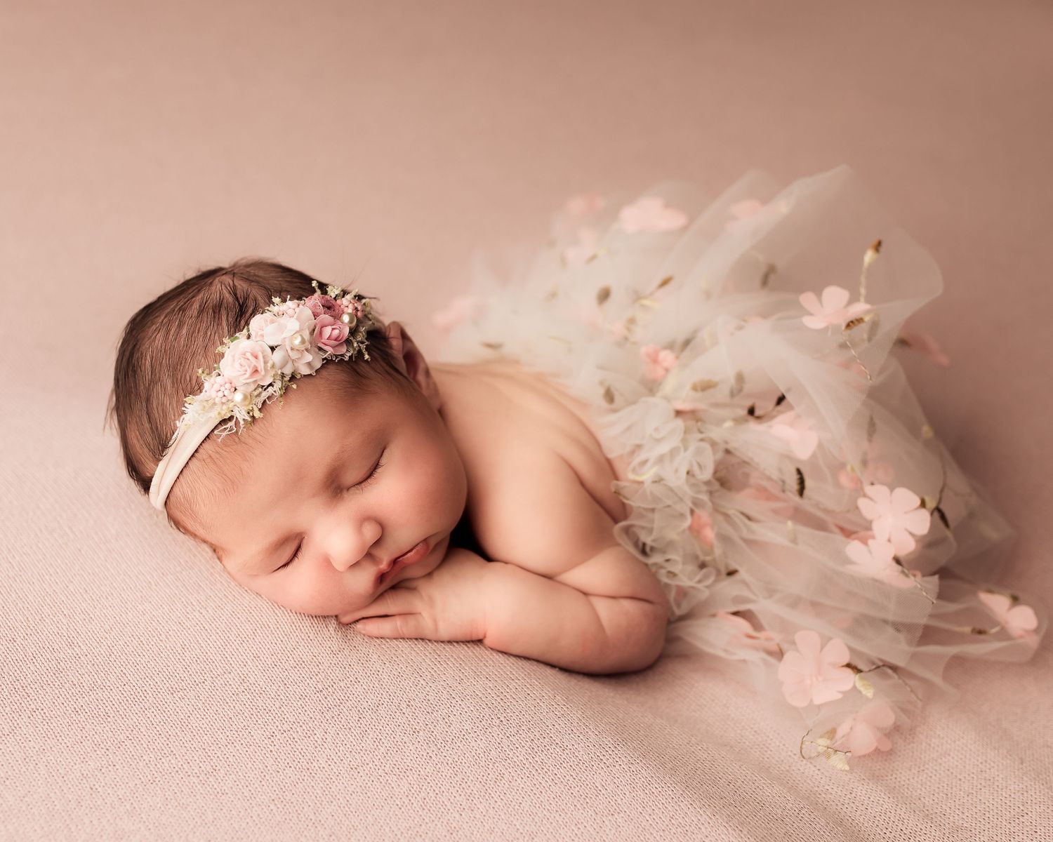 Palmerston North Newborn Baby Family Photographer. Pink tutu