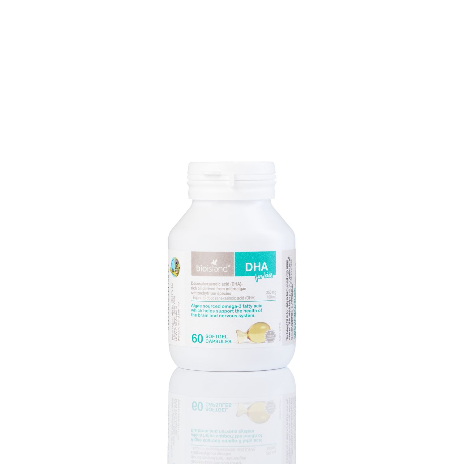 DHA for kids on a plain white background