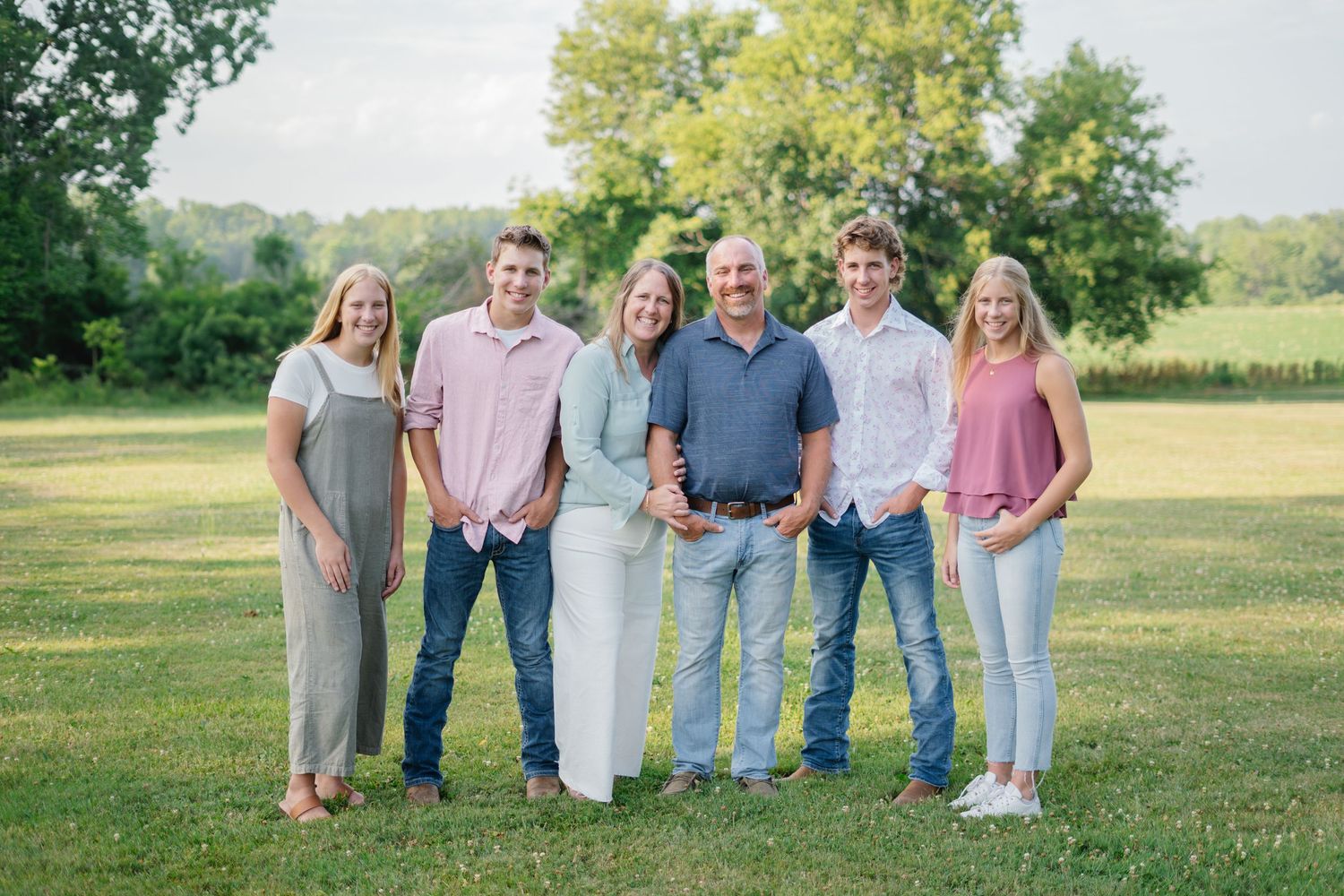 Family photo with older kids.