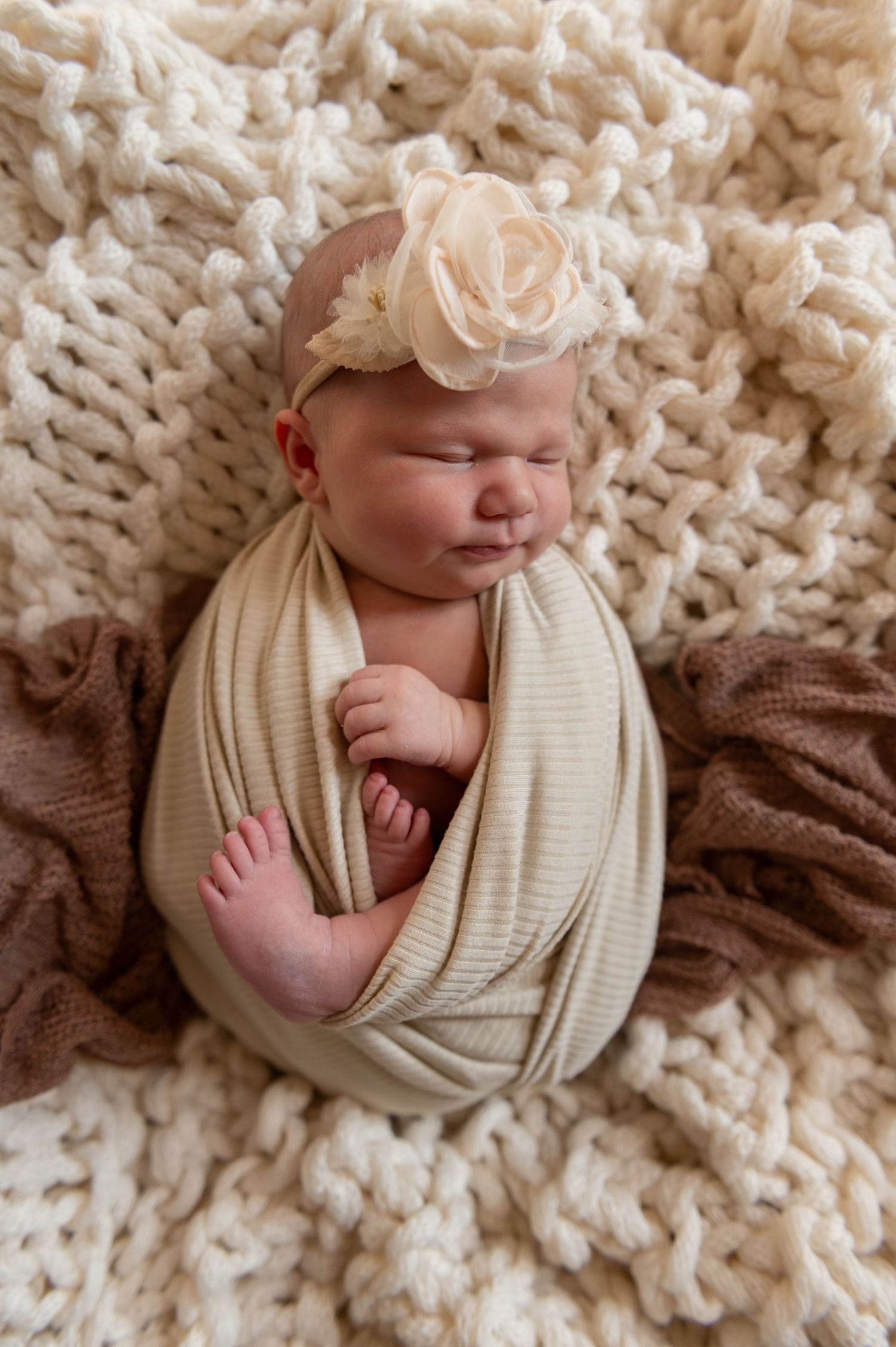 posed newborn during an in home session