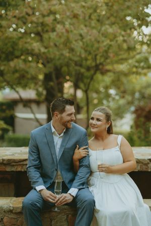 DFW engagement photographer vintage feel-retro style-classy Texas Engagement Photographer-Candid engagement session