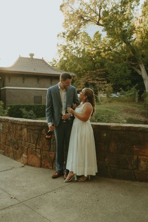 DFW engagement photographer vintage feel-retro style-classy Texas Engagement Photographer-Candid engagement session