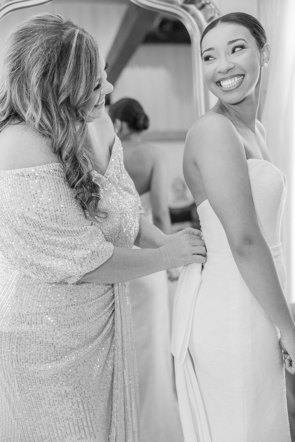 Mom and Daughter Wedding Portrait