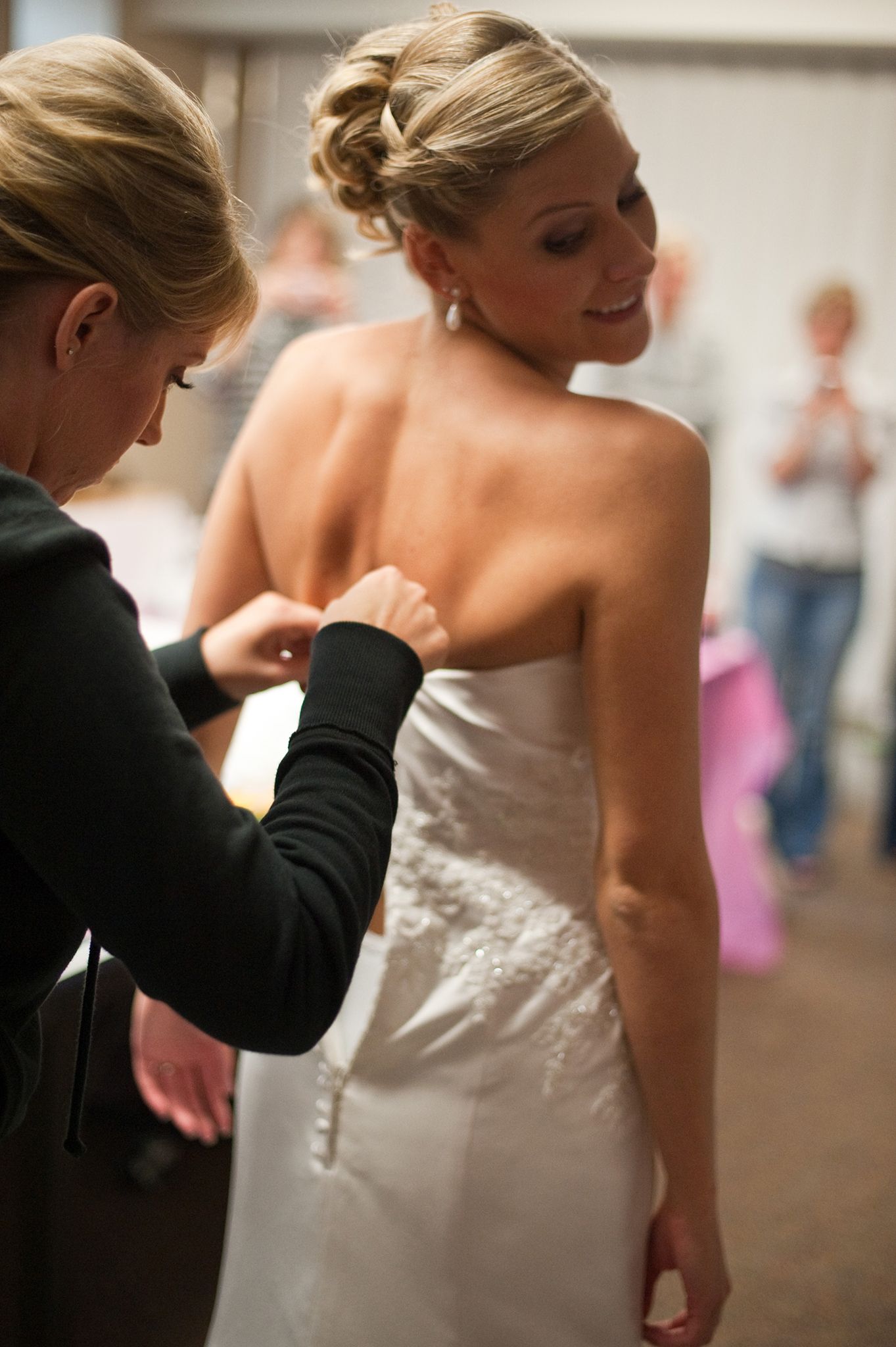 a bride getting ready