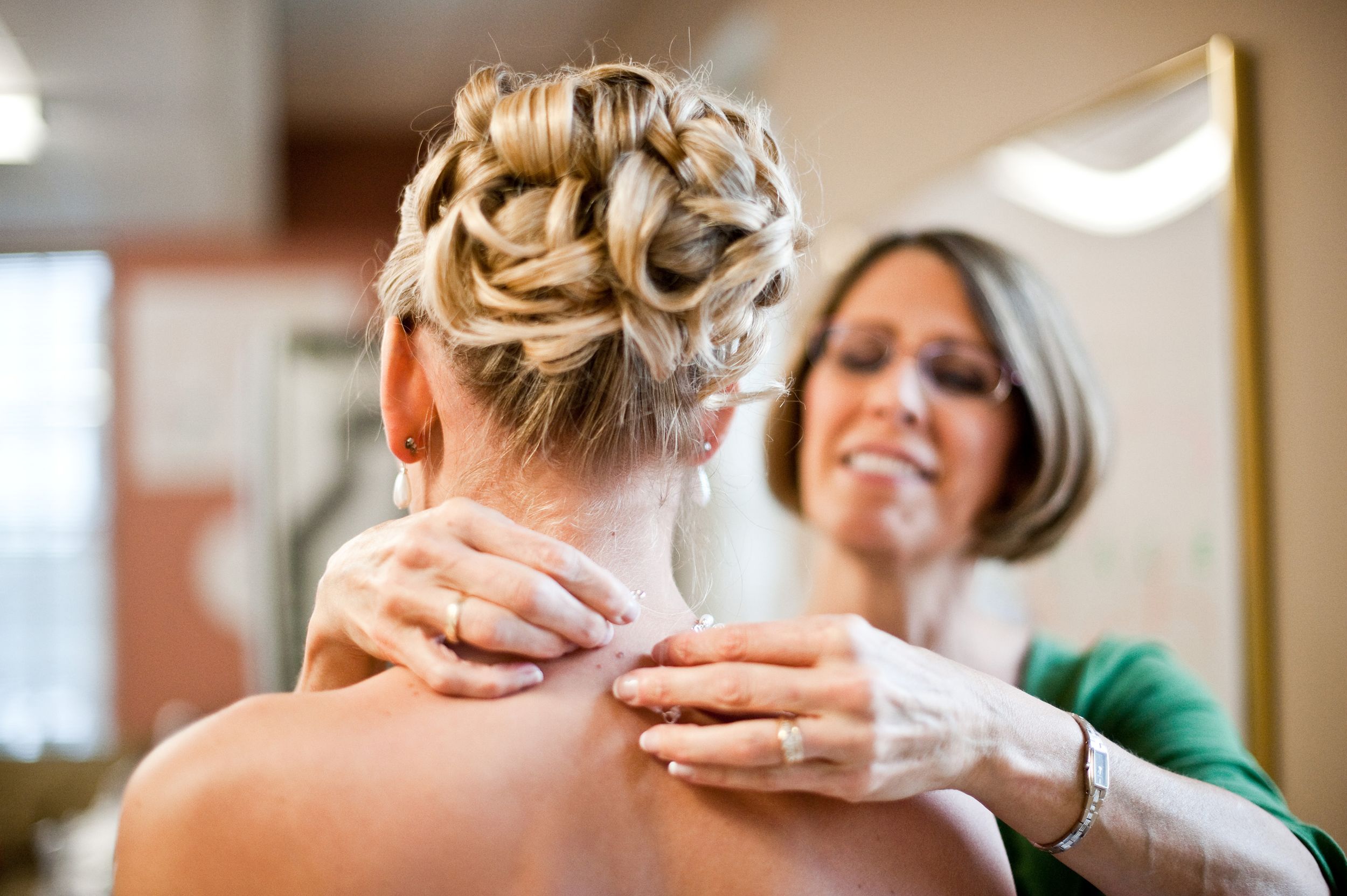 a bride getting ready