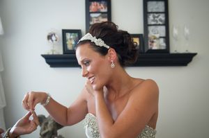 a bride getting ready
