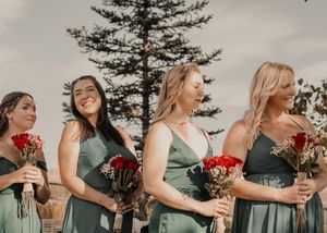 Bridal Party standing at the altar during the ceremony.