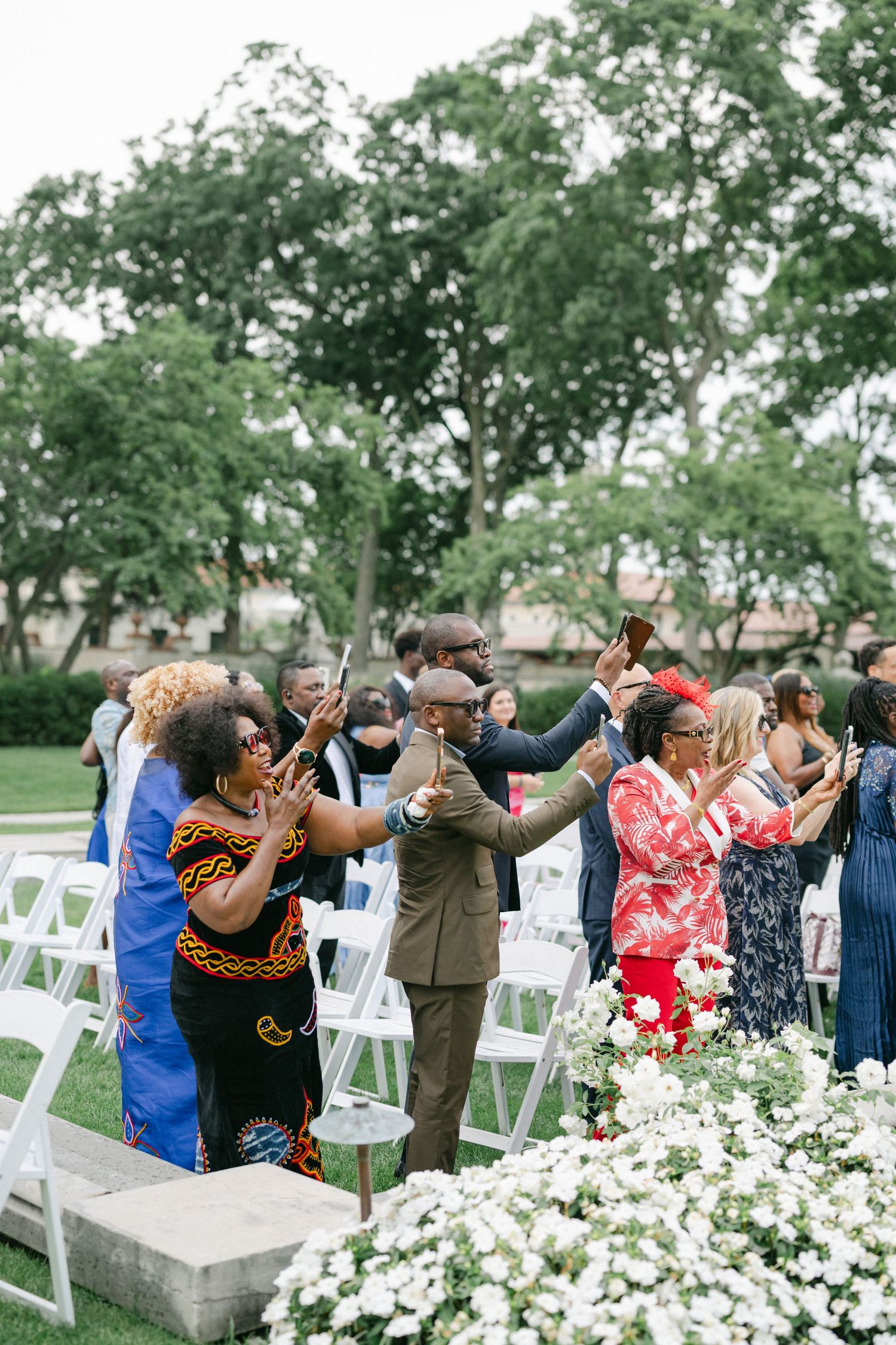 The Armour House Wedding in Lake Forest, IL - Ceremony Guest Reactions Processional