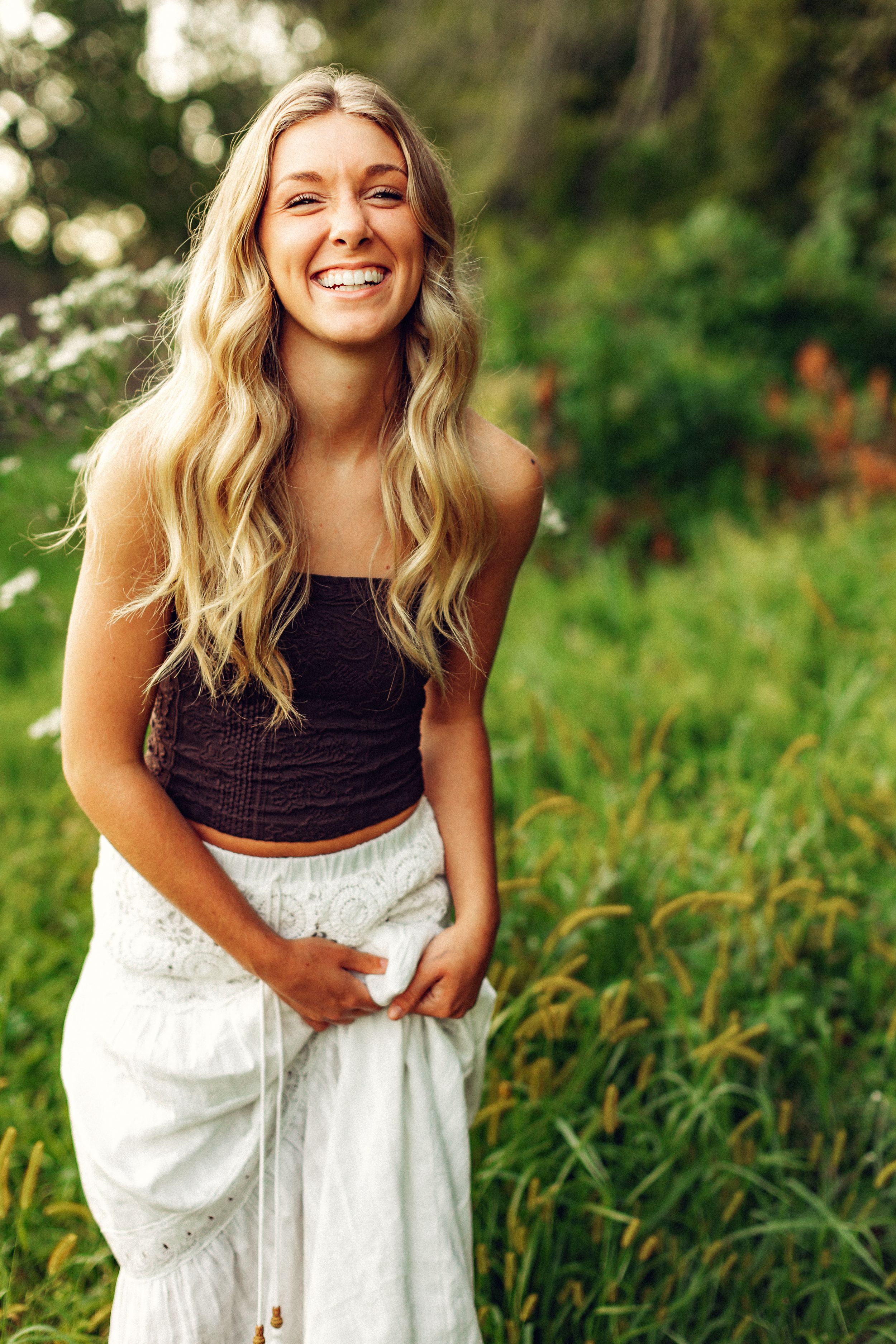 Girl standing in grass