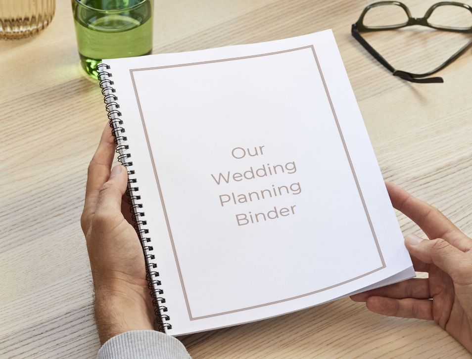 image of our printable wedding planner binder