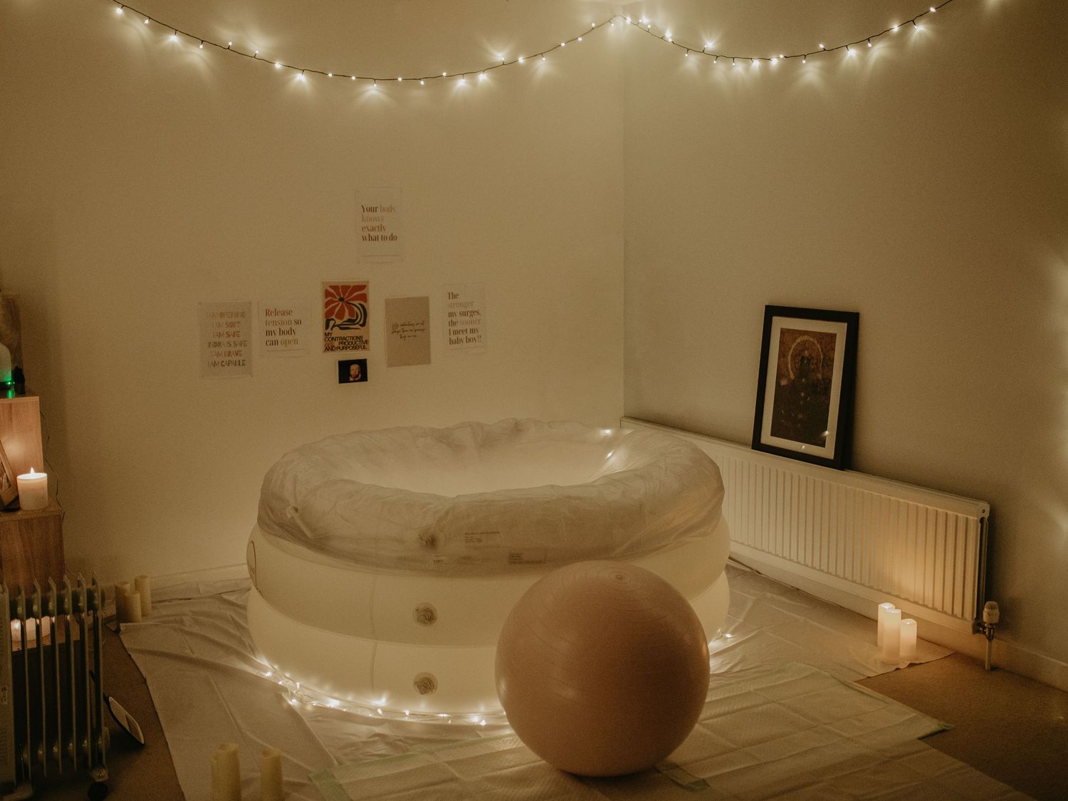 Natural birth photography in South-East London home