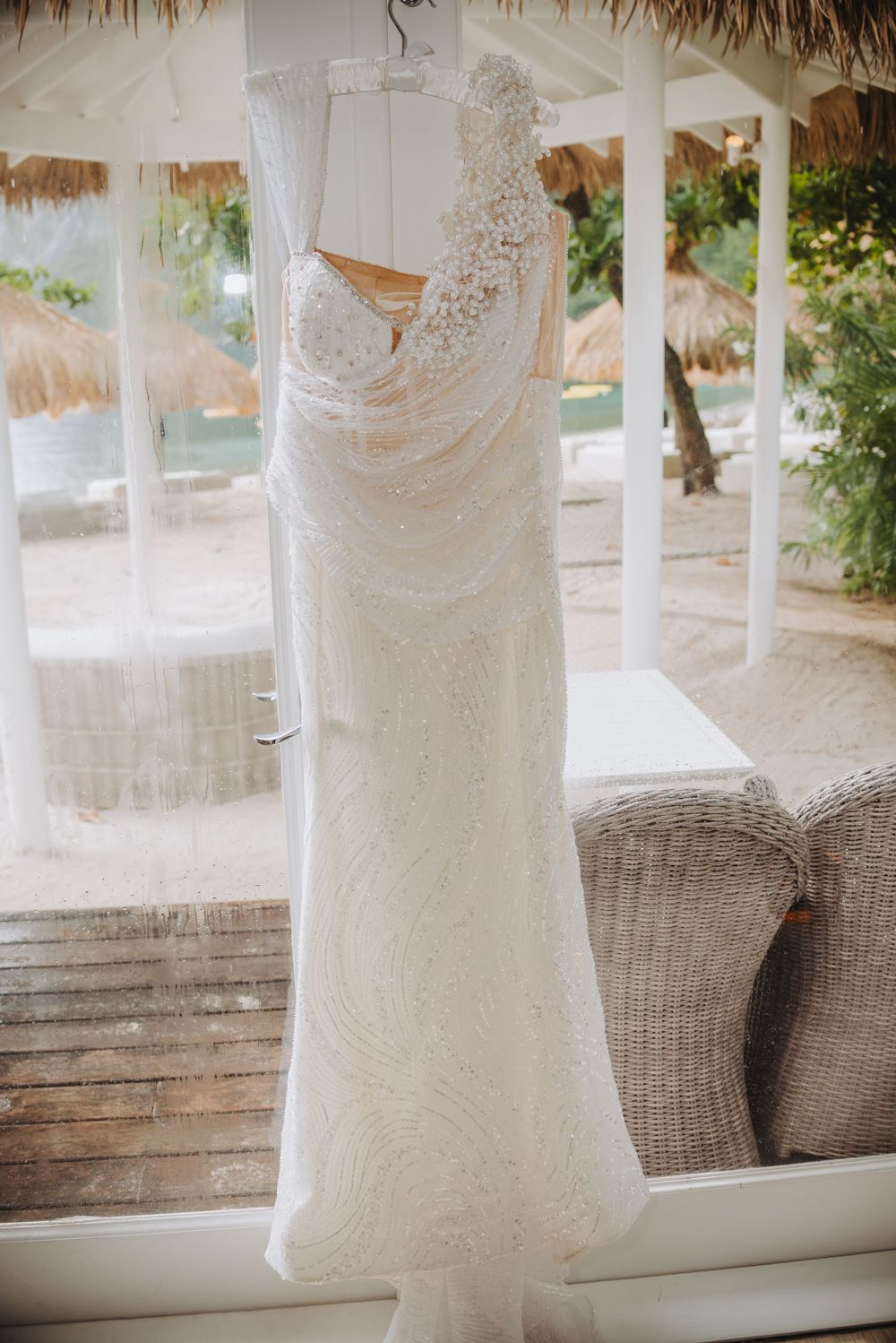 St Lucia wedding photographer captures  Bride getting ready for Destination wedding vow renewal in Sugar beach viceroy in St Lucia