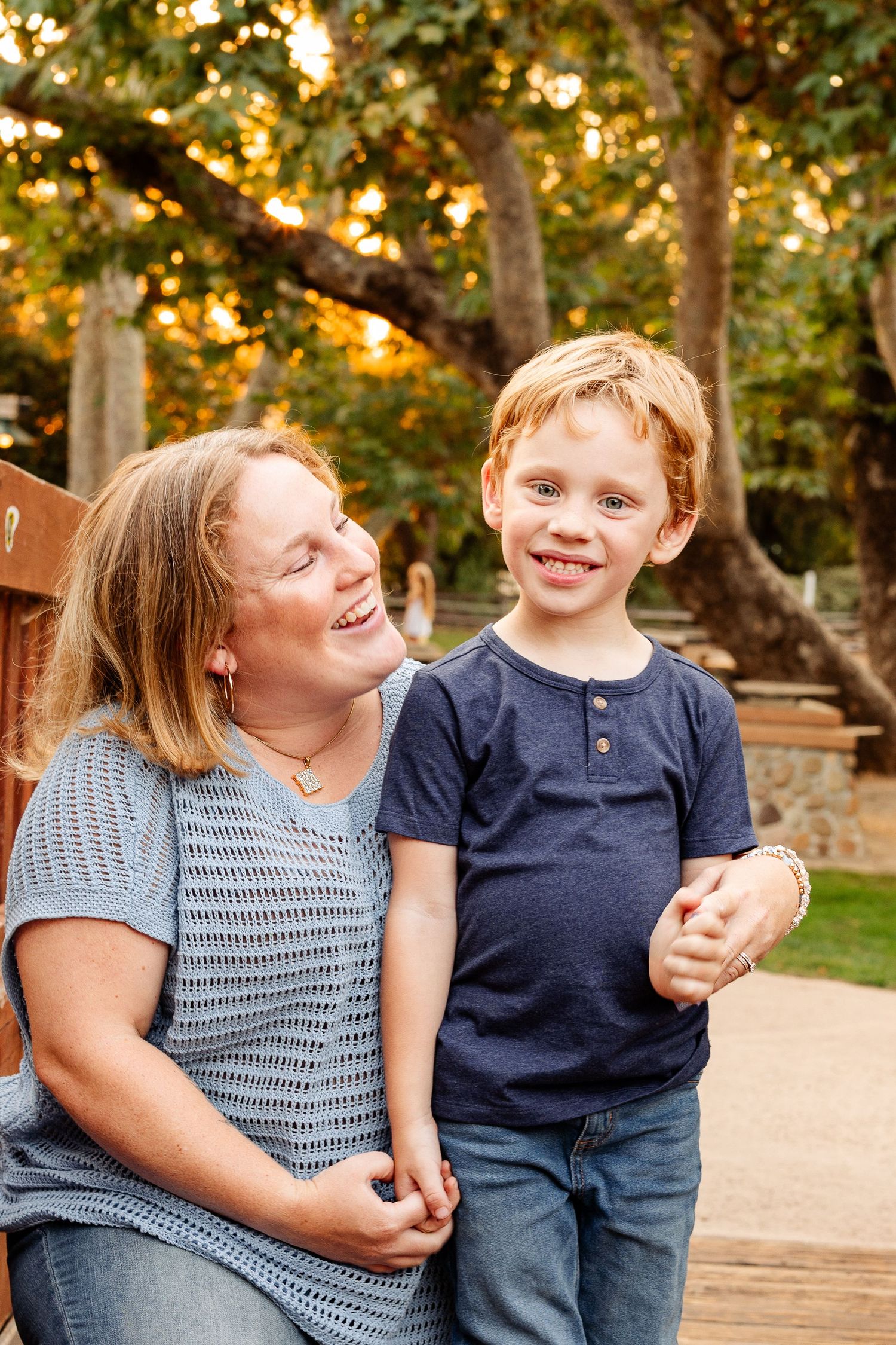 San Diego family portrait of mom and son