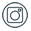 A small black and white Instagram logo icon isolated on white background.