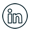 Minimalist black and white circular logo design with LM initials in a modern geometric style.