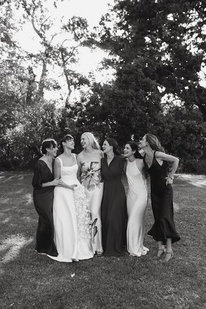 Bride with her bridal party.
