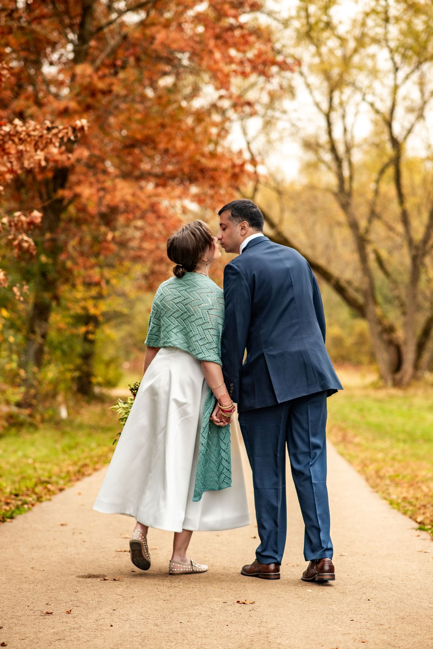 Fall wedding portraits in Sparta, WI