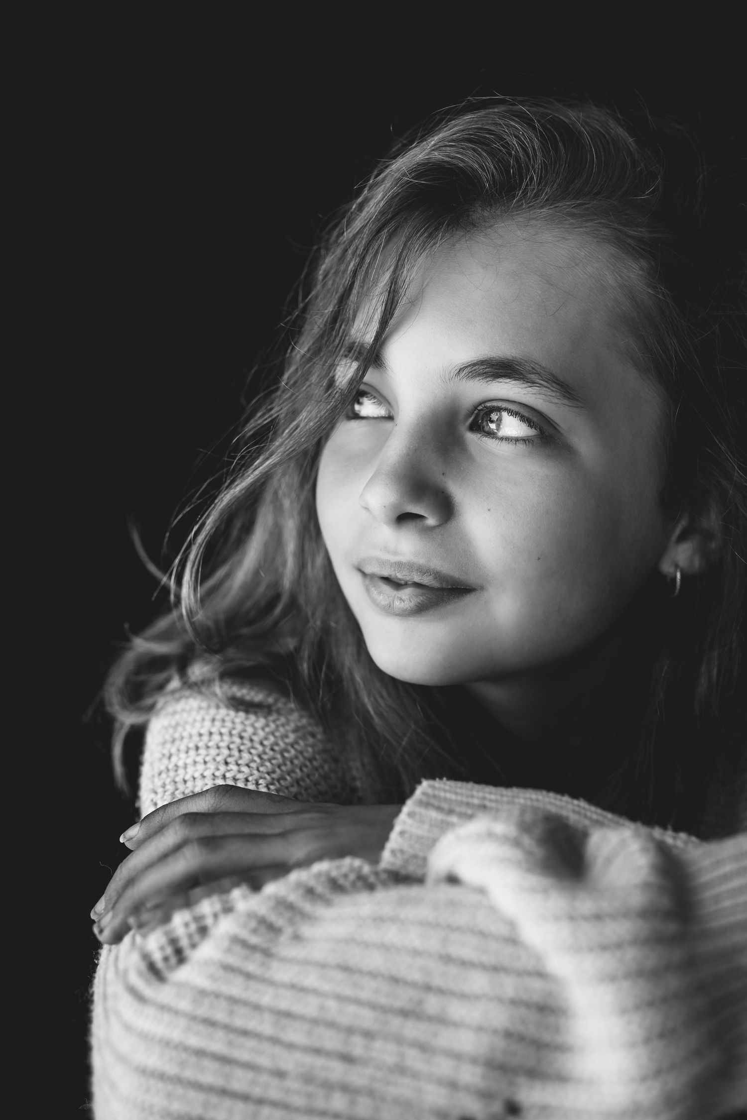 regard d'enfant en noir et blanc celine.s photography