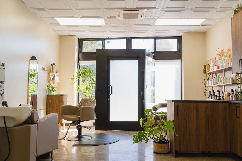 Bright Eagle Rock salon interior photographed during a Los Angeles branding session for Jill’s business