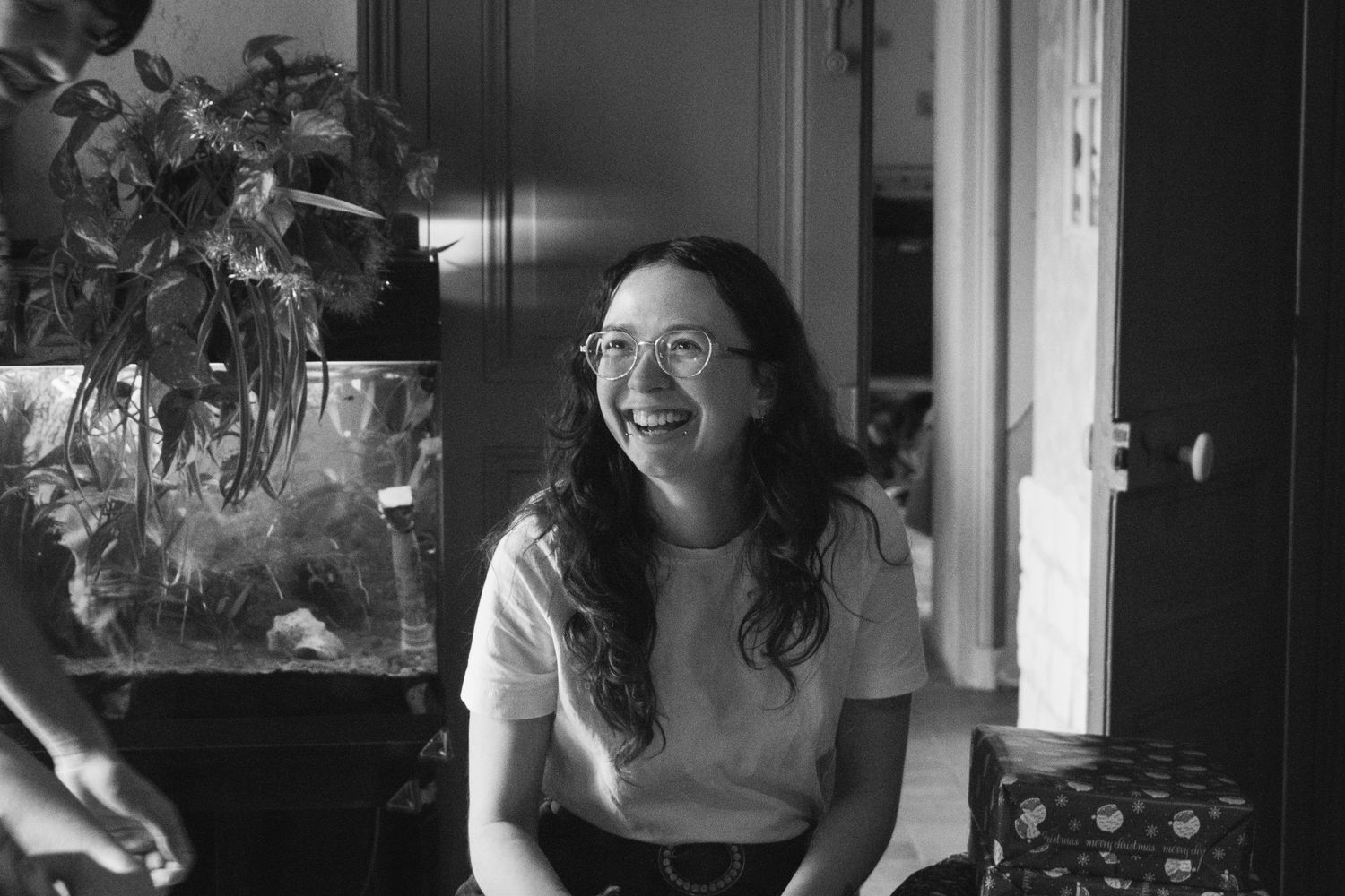 Photo portrait femme heureuse