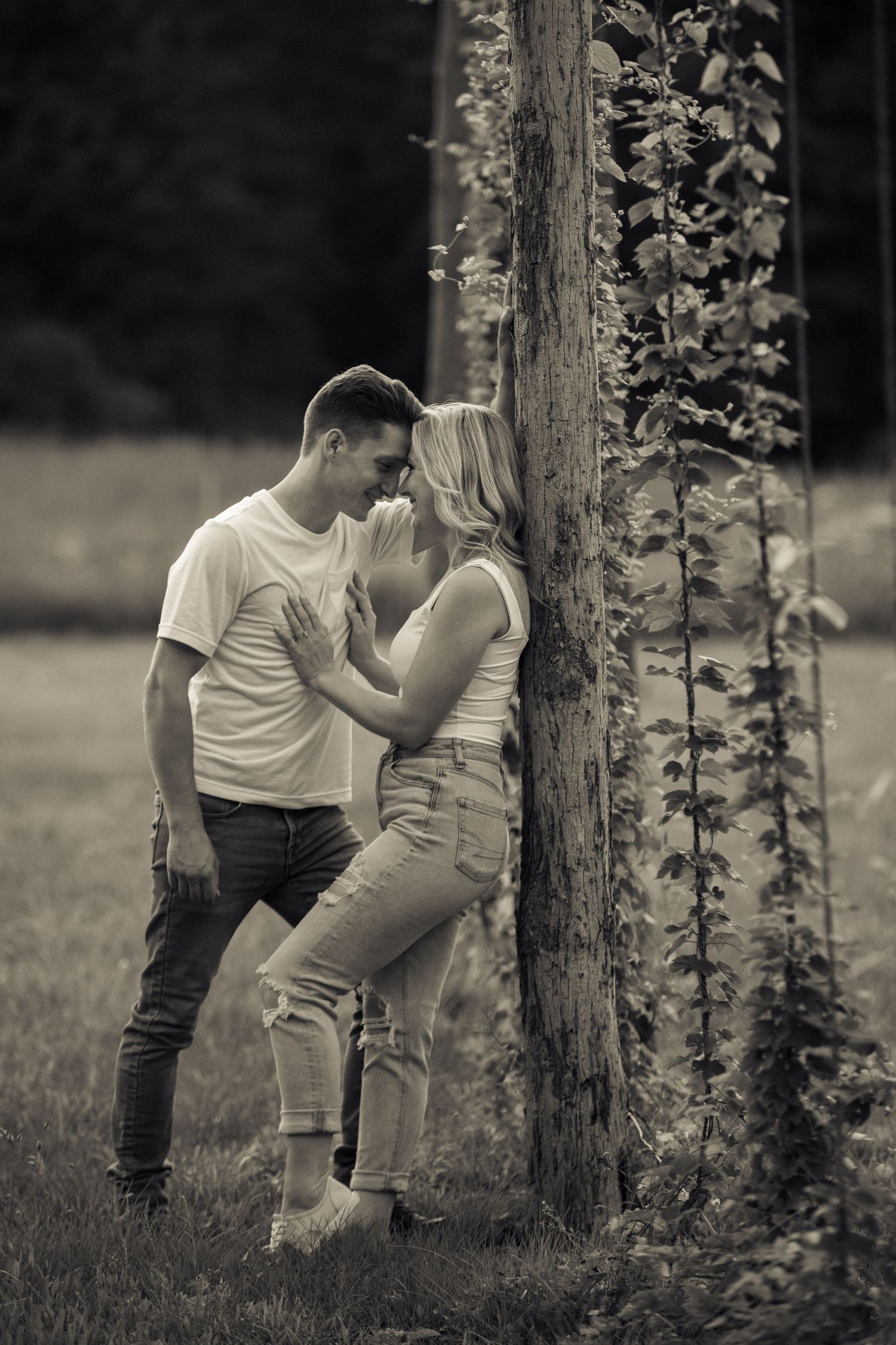 Couples portrait taken in Holly Michigan