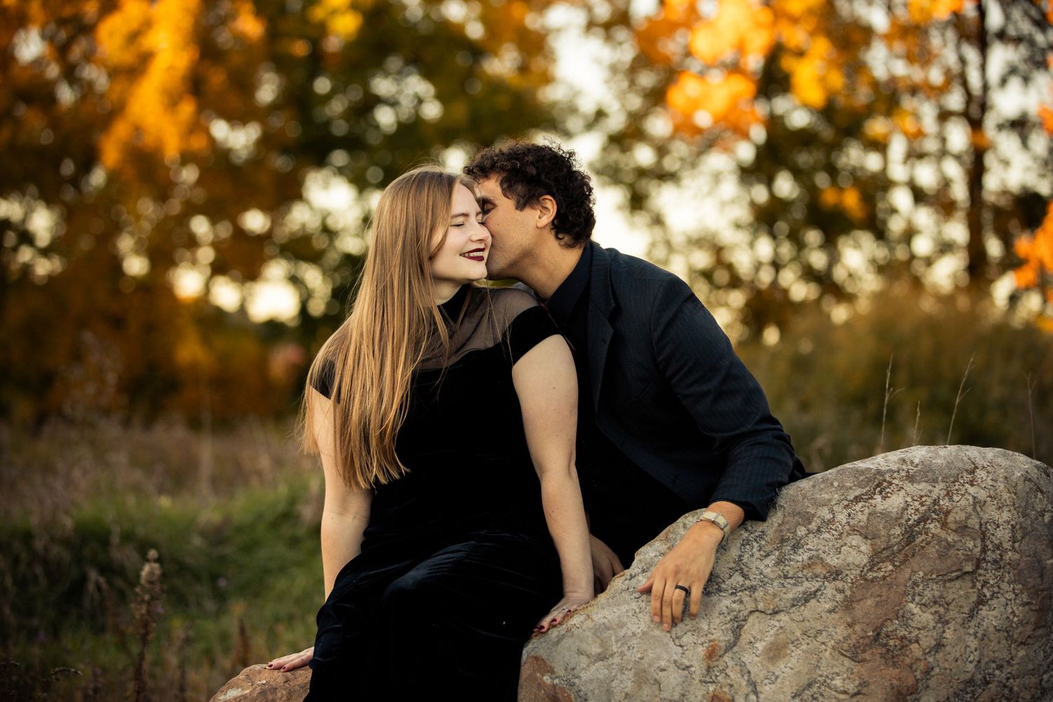 Engagement Photo taken in Kensington Metro Park Brighton Michigan