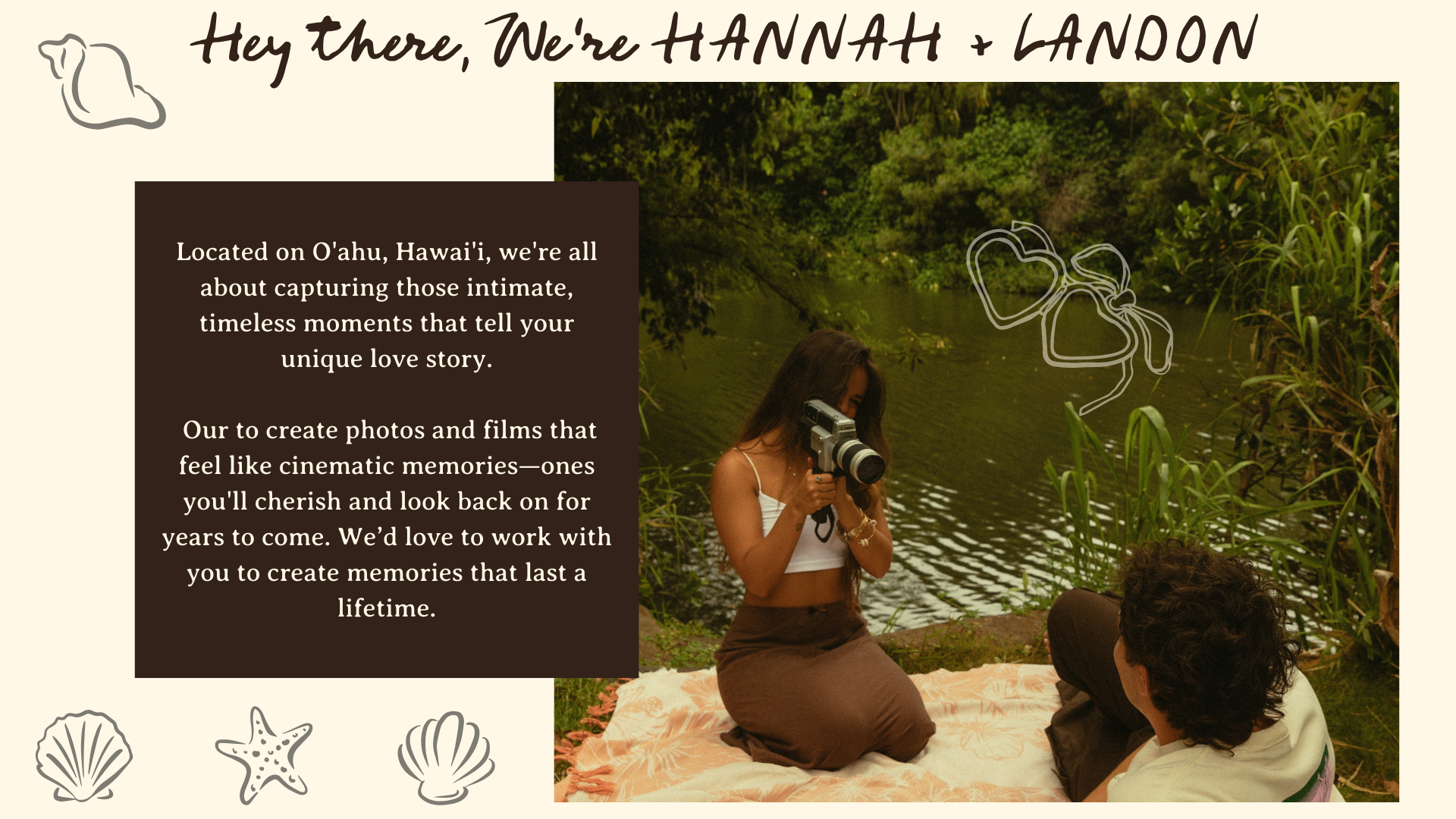 Hannah Wynter Films O'ahu, Hawai'i-based photo and video duo. We specialize in capturing stunning moments for couples, e