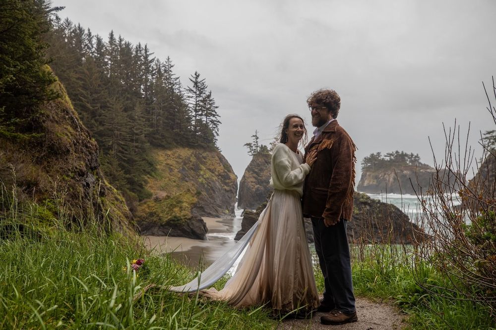 Oregon coast elopement