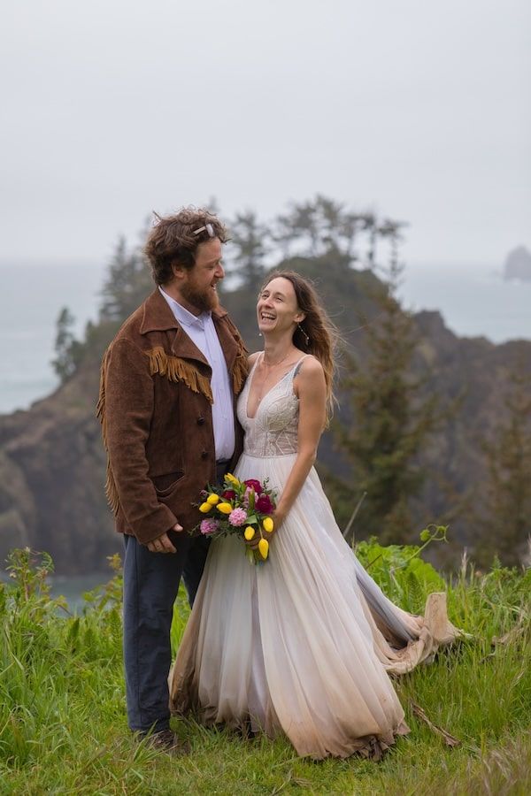 Oregon coast elopement