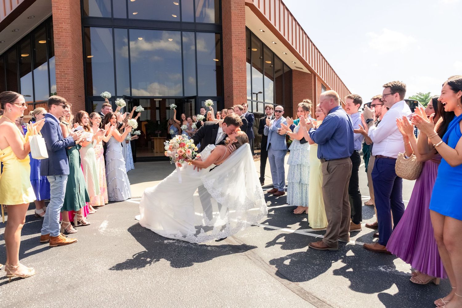 Bride and groom church exist at St. Jochiam and Ann in St. Louis, MO. Wedding photography by Faith’s Flicks. Now booking 2026 & 2027.