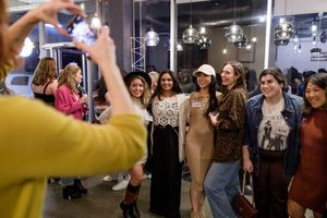 CEO Society women's networking event in Mercer Island, WA women taking selfie photos for instagram content of event