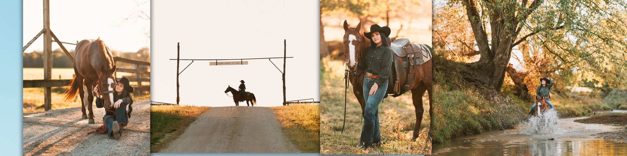 A collection of outdoor lifestyle photos showing people walking on paths and enjoying nature during autumn season.