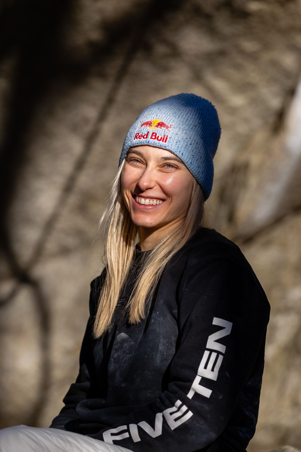 Janja Garnbret poses for a portrait in Ticino, Switzerland on November 28, 2025. Photo Jan Virt.