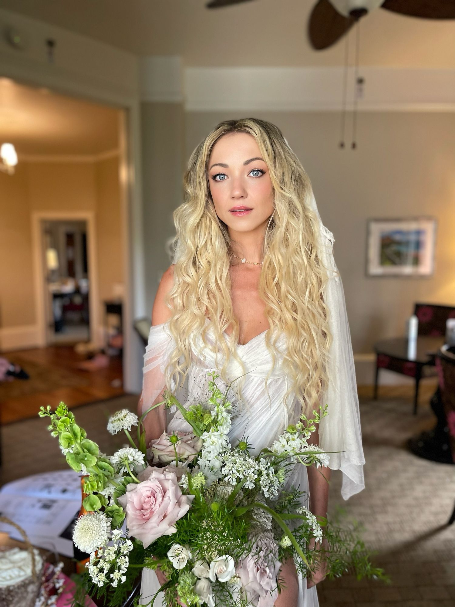 Celebrity bride in Hawaii styled by Dorys Foltin