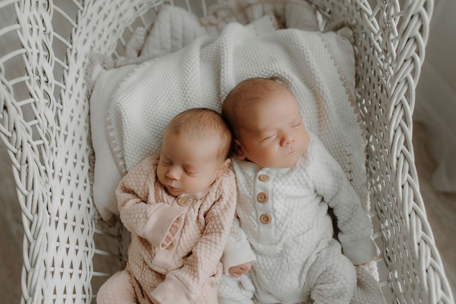 Twin newborn photography.