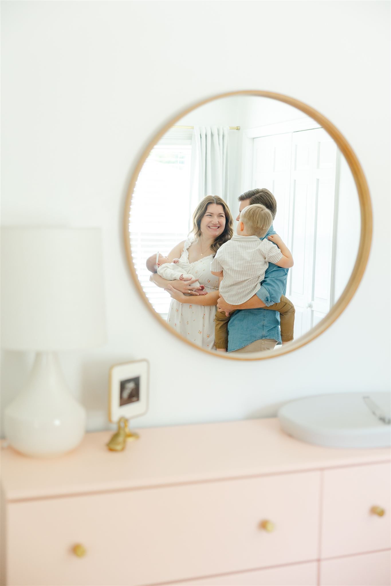 baby in room with family
