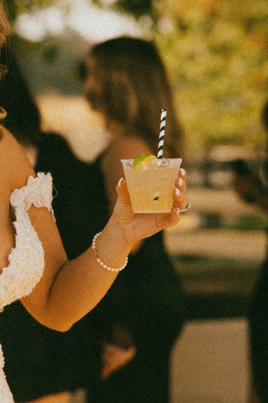 Photograph of cocktail hour at Wild Daisy Farm in Molena, Georgia.