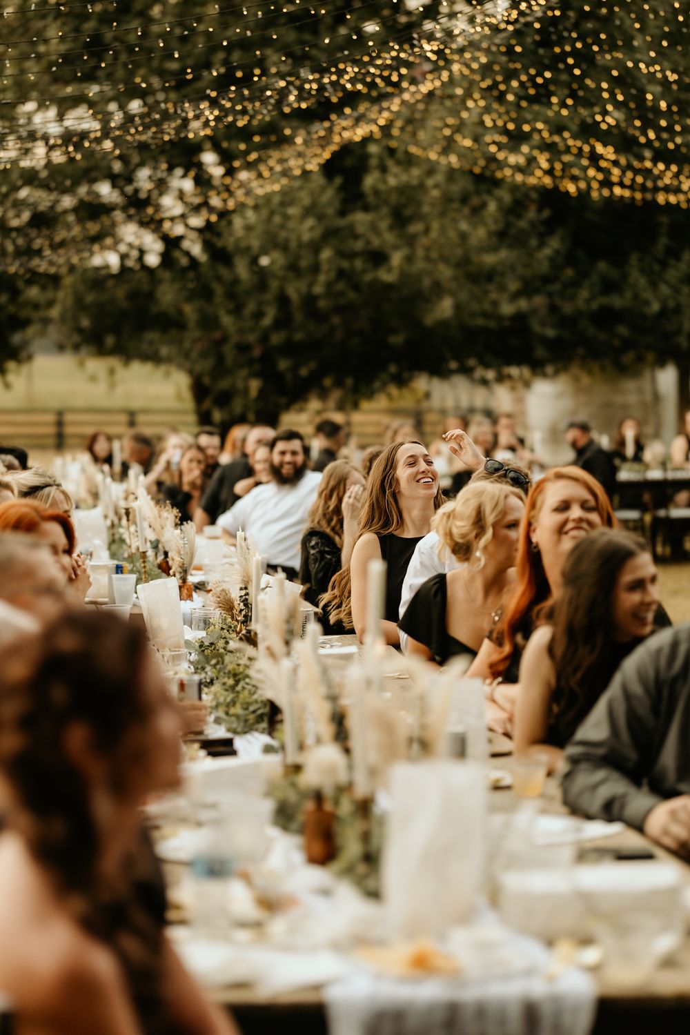 Photograph of dinner at Wild Daisy Farm in Molena, Georgia.
