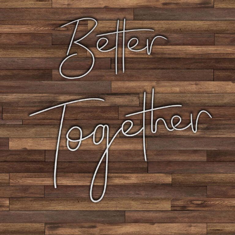 Add a romantic touch with a 'Better Together' neon sign prop for your photo booth, perfect for celebrating love and special moments!
