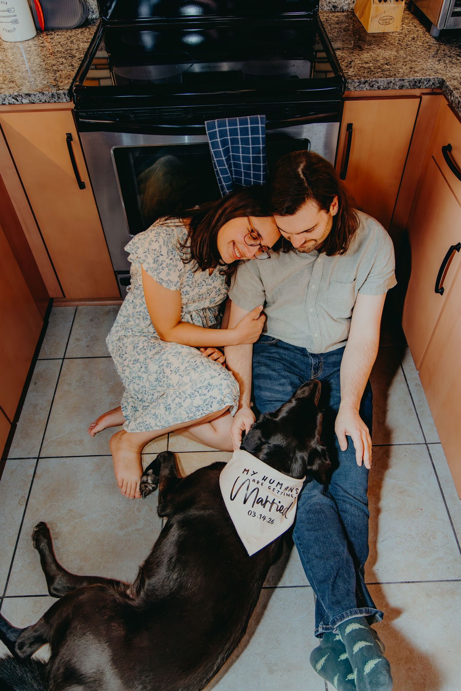 Richmond Scott's Addition engagement session at home