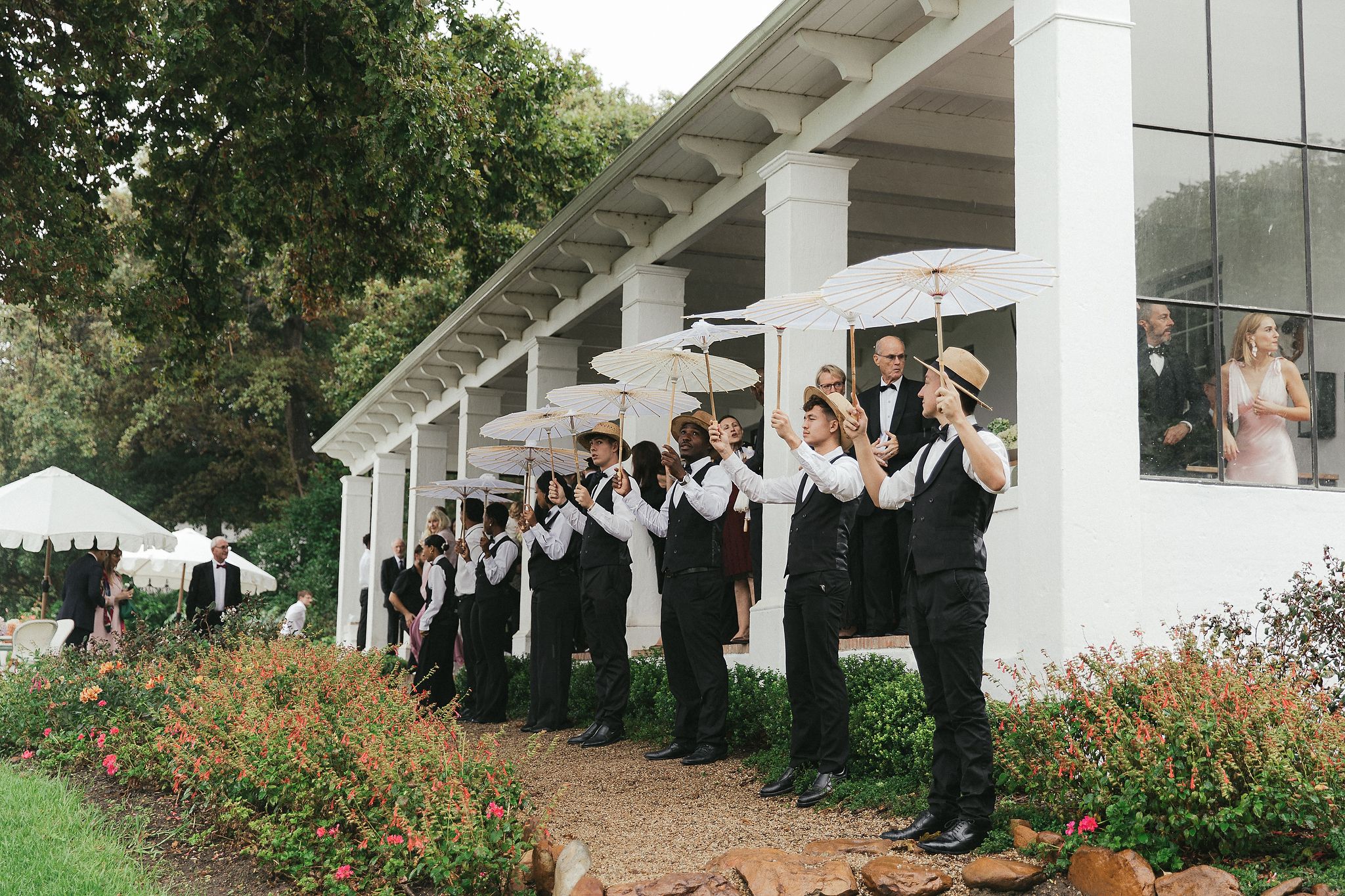 Rainy ceremony at La Cotte, Franschhoek