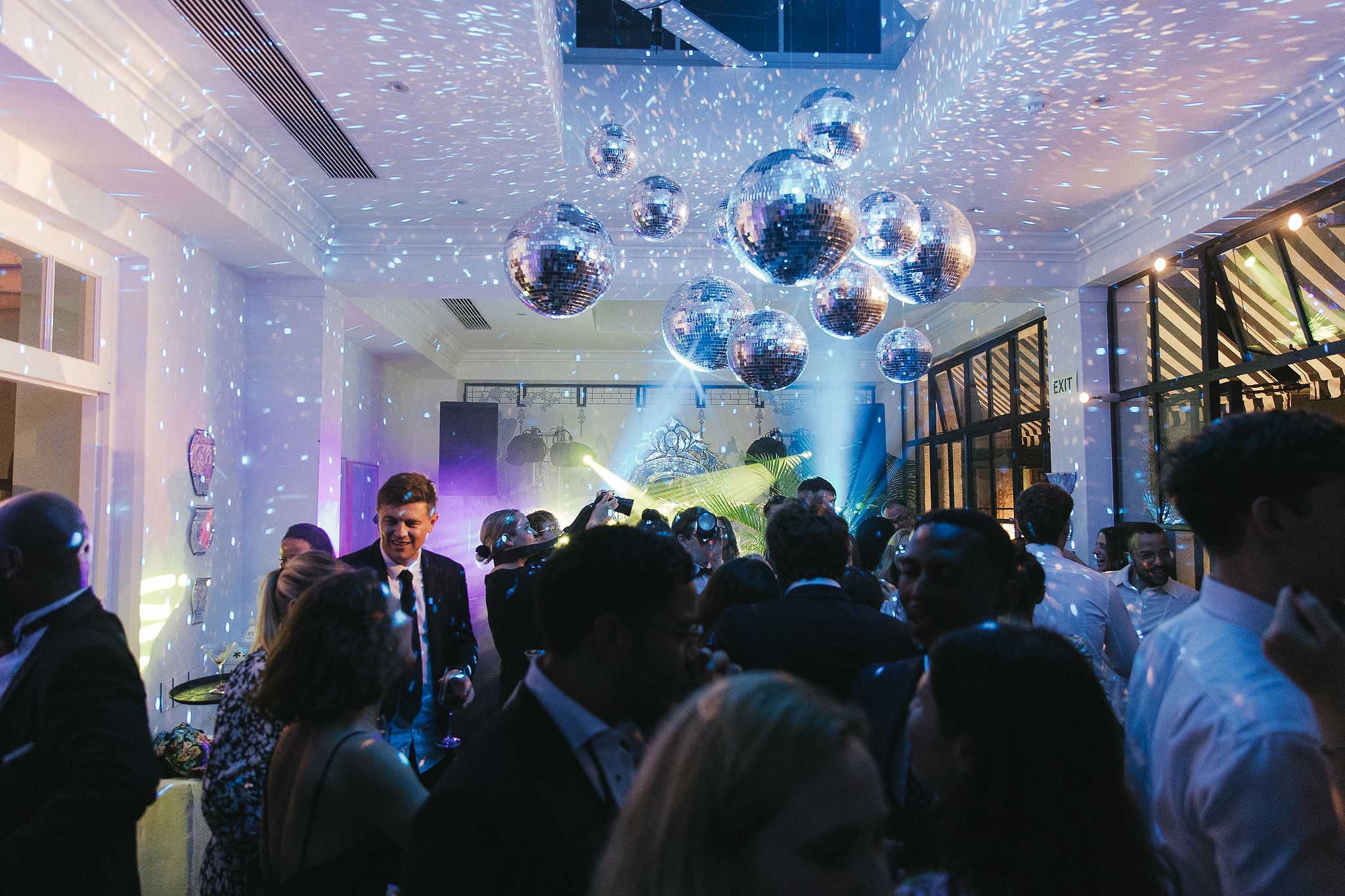 Wedding party celebrating on the dance floor at La Cotte Franschhoek