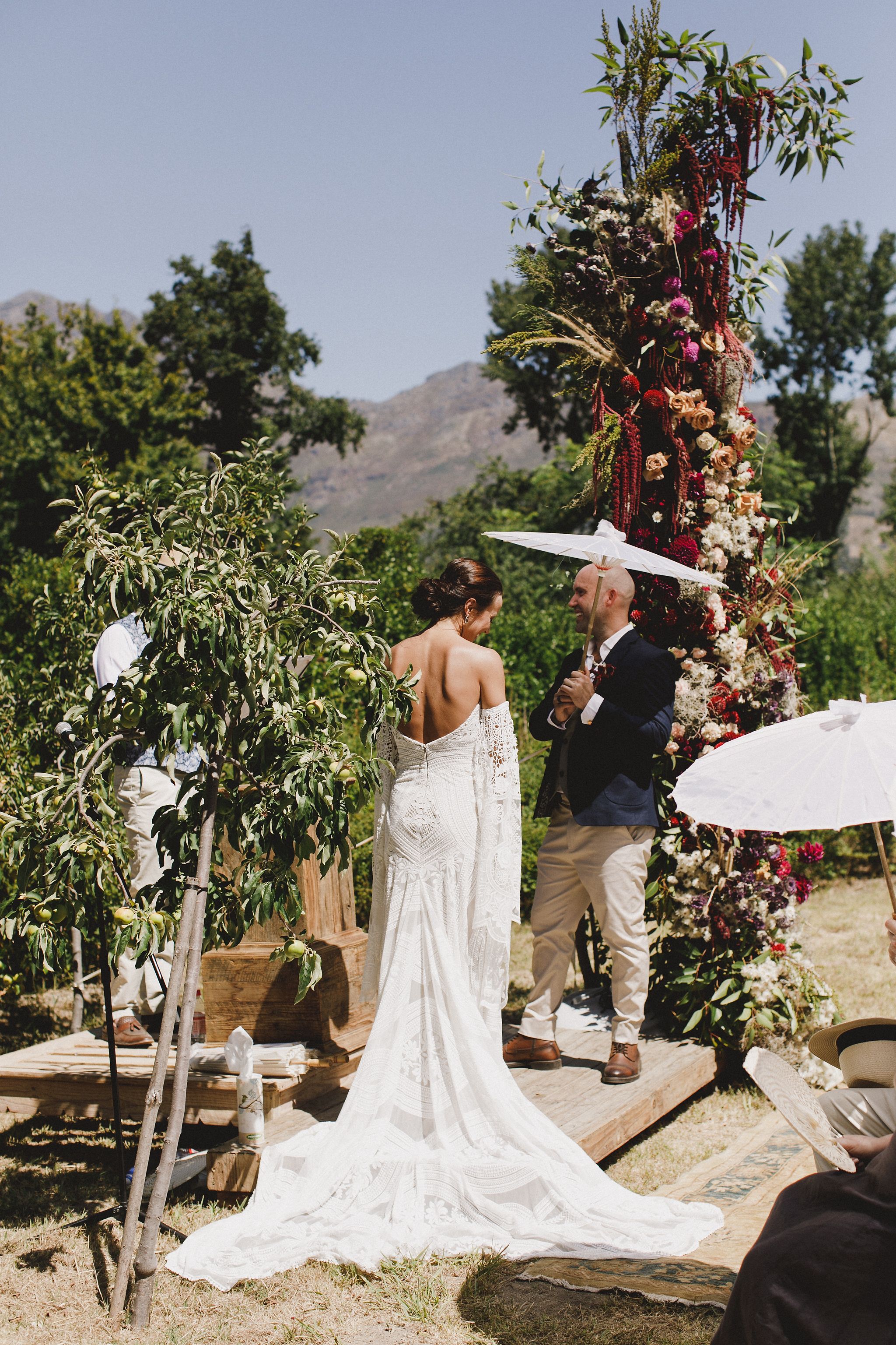 Outdoor ceremony setup at Johannesdal 1207
