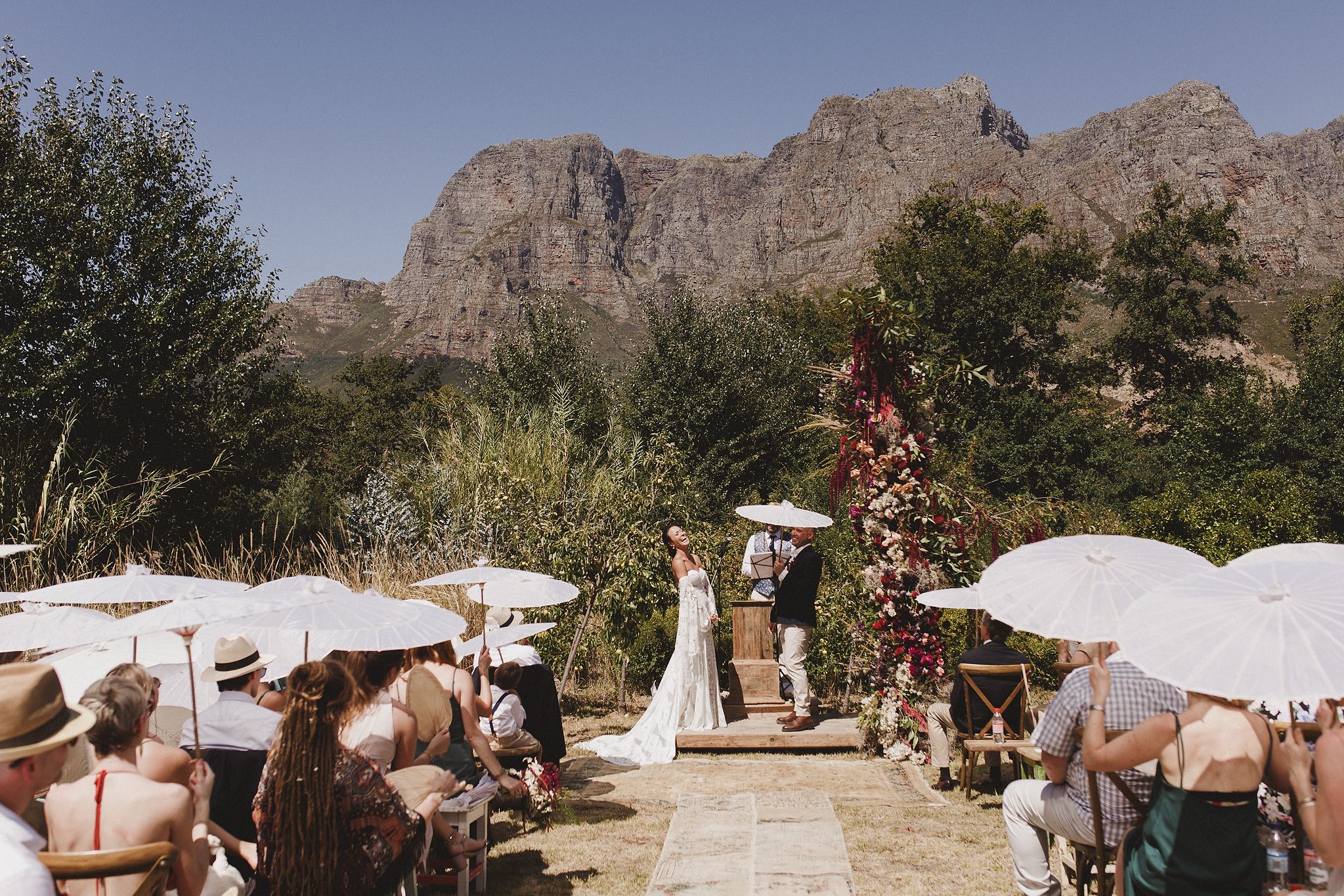 Outdoor ceremony setup at Johannesdal 1207