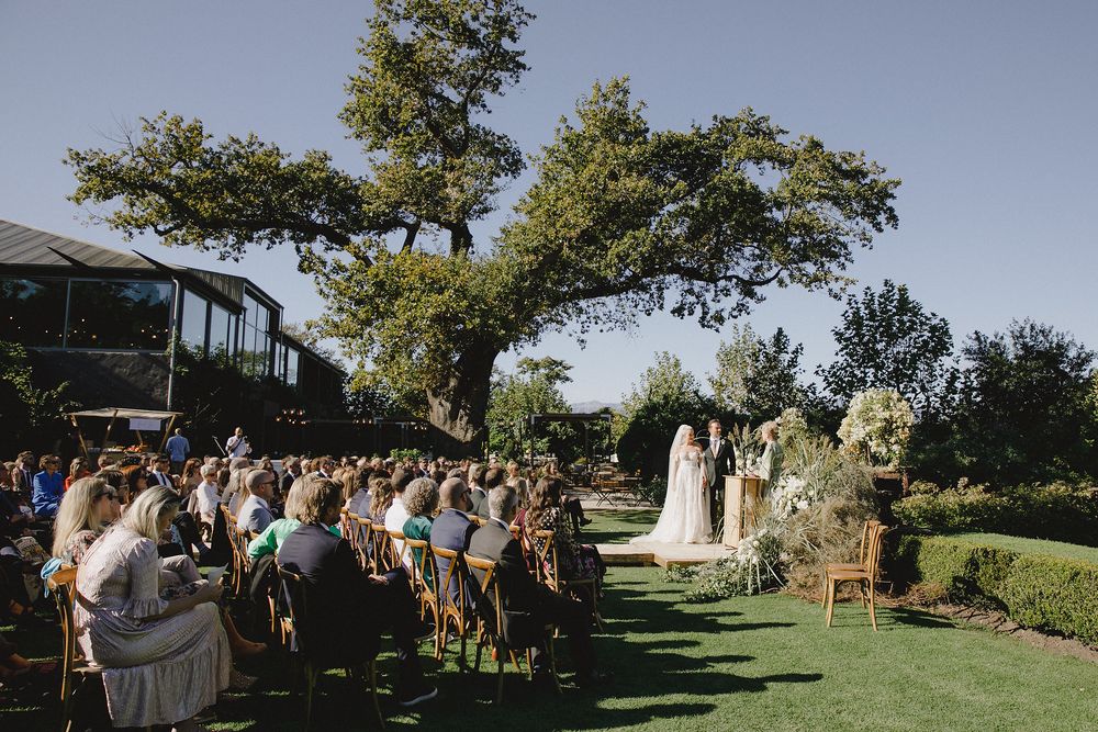 Outdoor ceremony setup at Johannesdal 1207