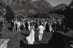 Outdoor ceremony setup at Johannesdal 1207