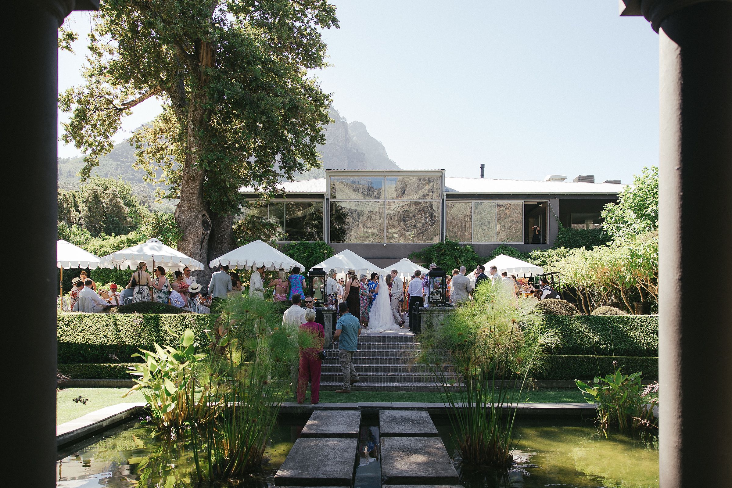 Al fresco wedding reception at Johannesdal