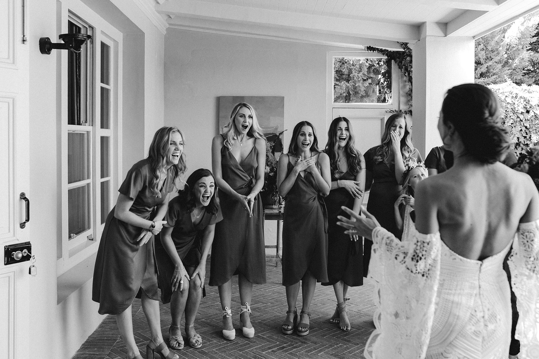Bridal party group photo at Johannesdal 1207 Cape Winelands wedding