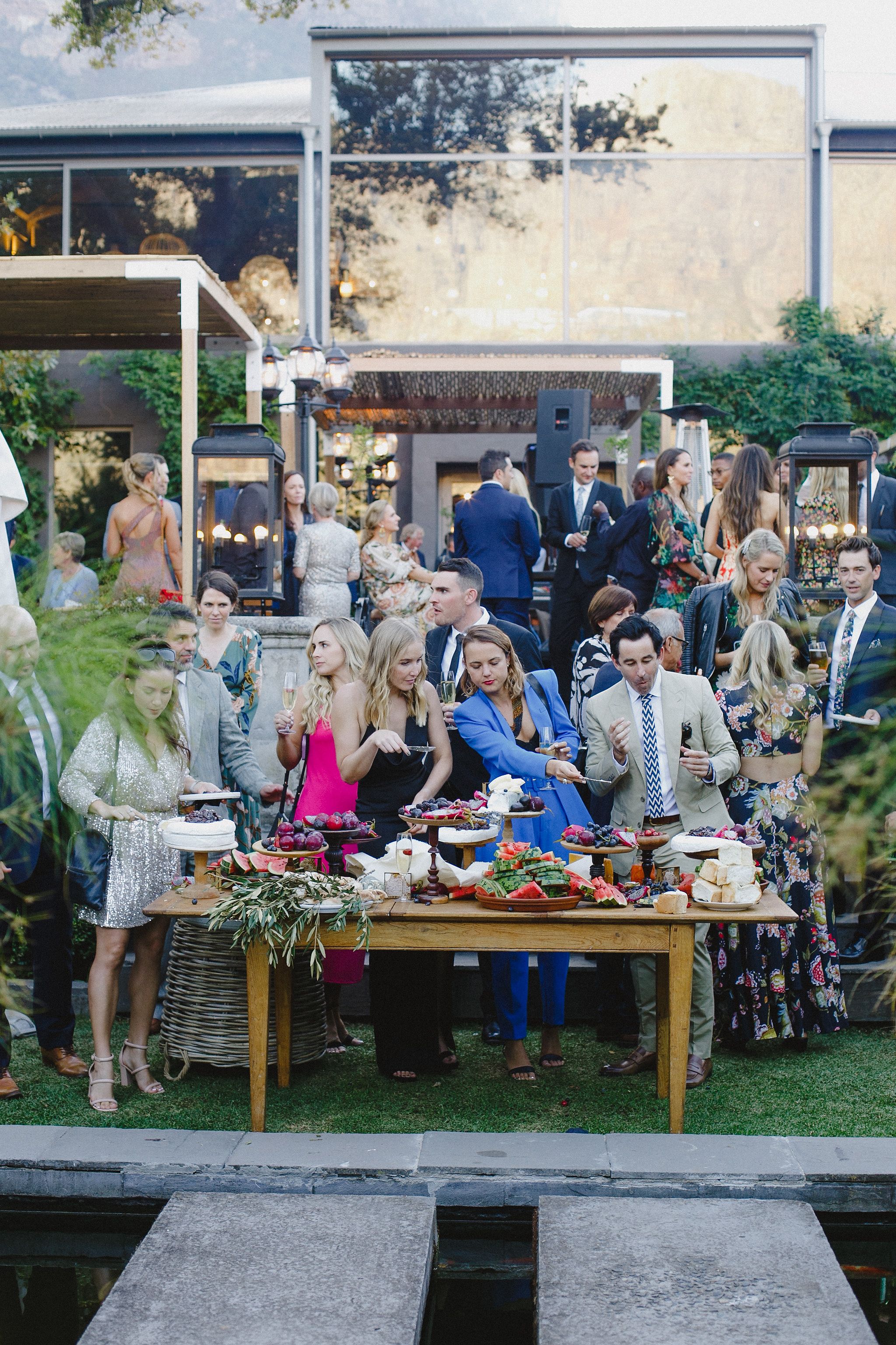 Al fresco wedding reception at Johannesdal